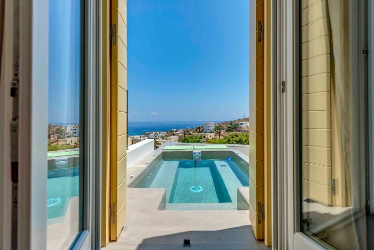 Villa Alba In Syros With Private Jacuzzi Azolimnos Extérieur photo